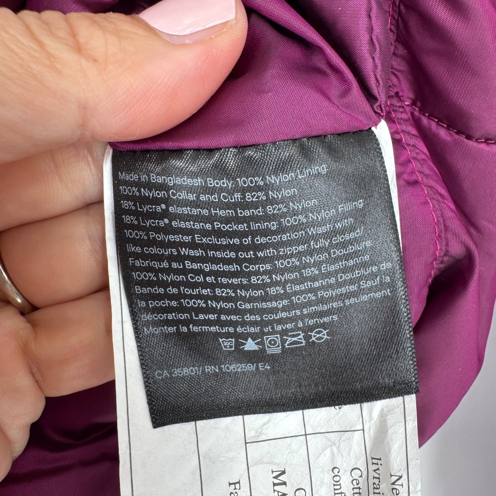 Lululemon Non-Stop Reversible Bomber Jacket‎ Pomegranate Pink Size 4 Athleisure - Picture 16 of 16